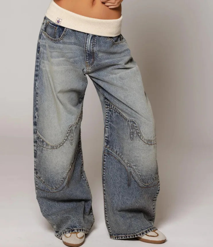 Aurex | Women’s Wide Leg Baggy Statement Trousers