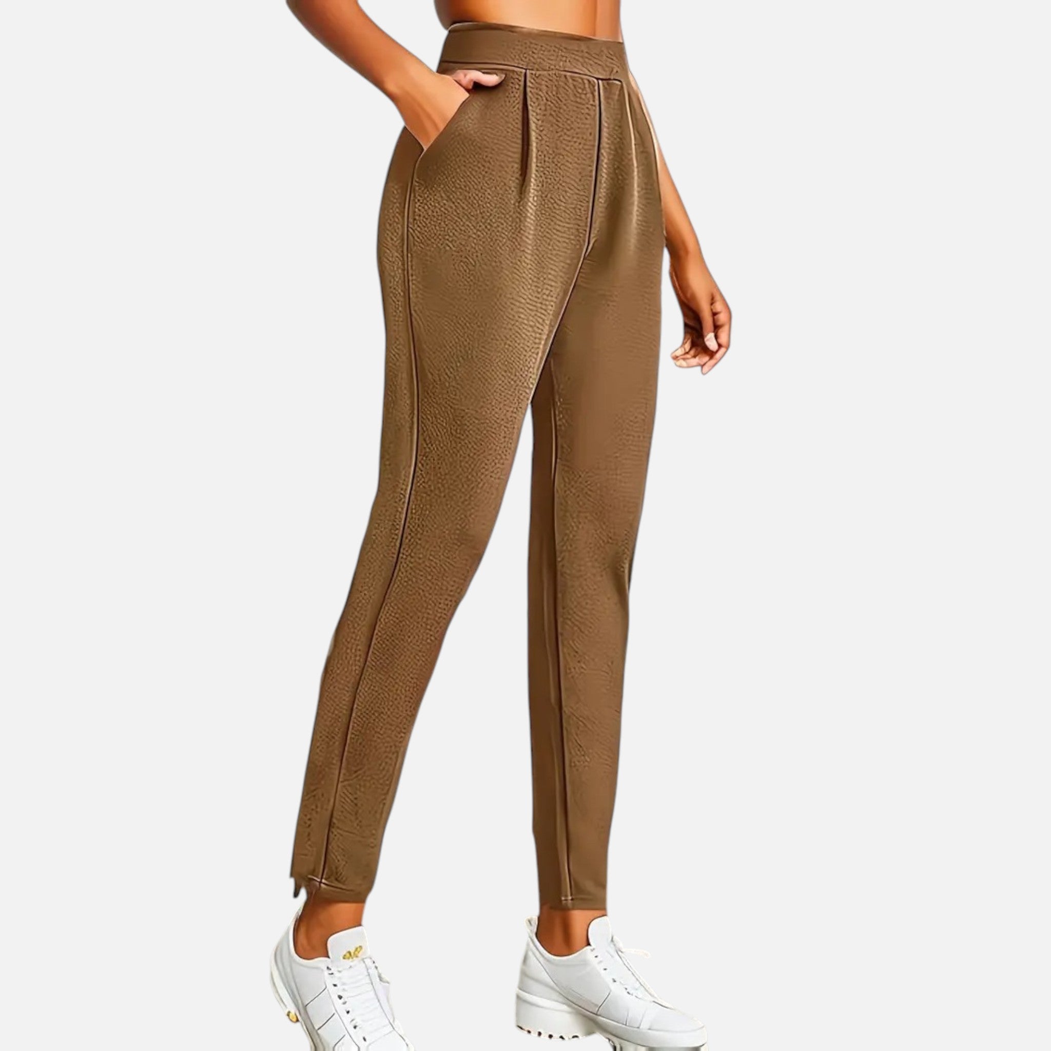 Ava | Women's Plus Size Knit Trousers With Pockets And Slim Fit | Everyday