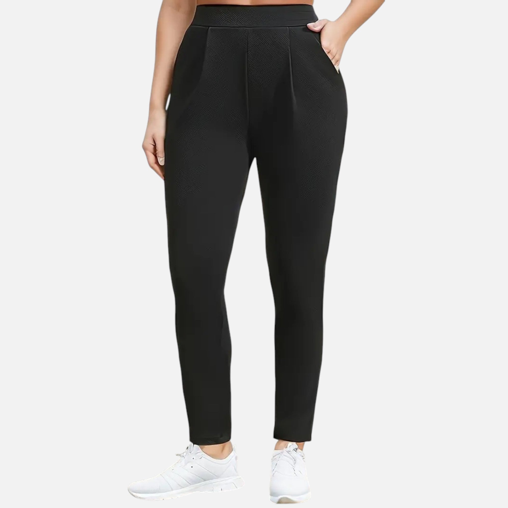 Ava | Women's Plus Size Knit Trousers With Pockets And Slim Fit | Everyday