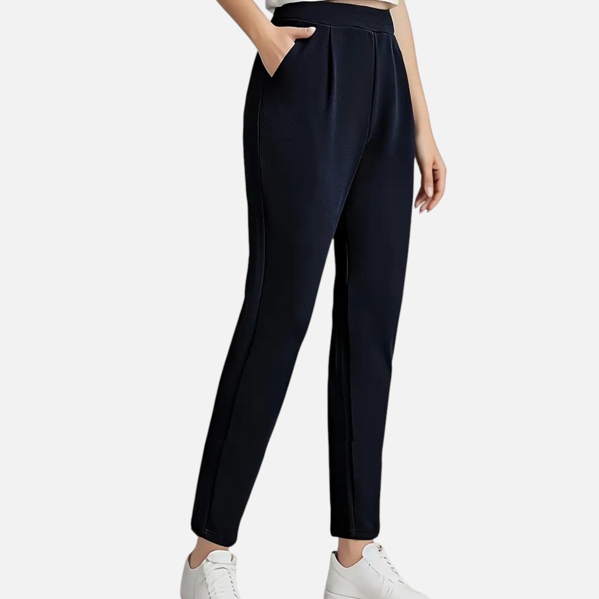 Ava | Women's Plus Size Knit Trousers With Pockets And Slim Fit | Everyday