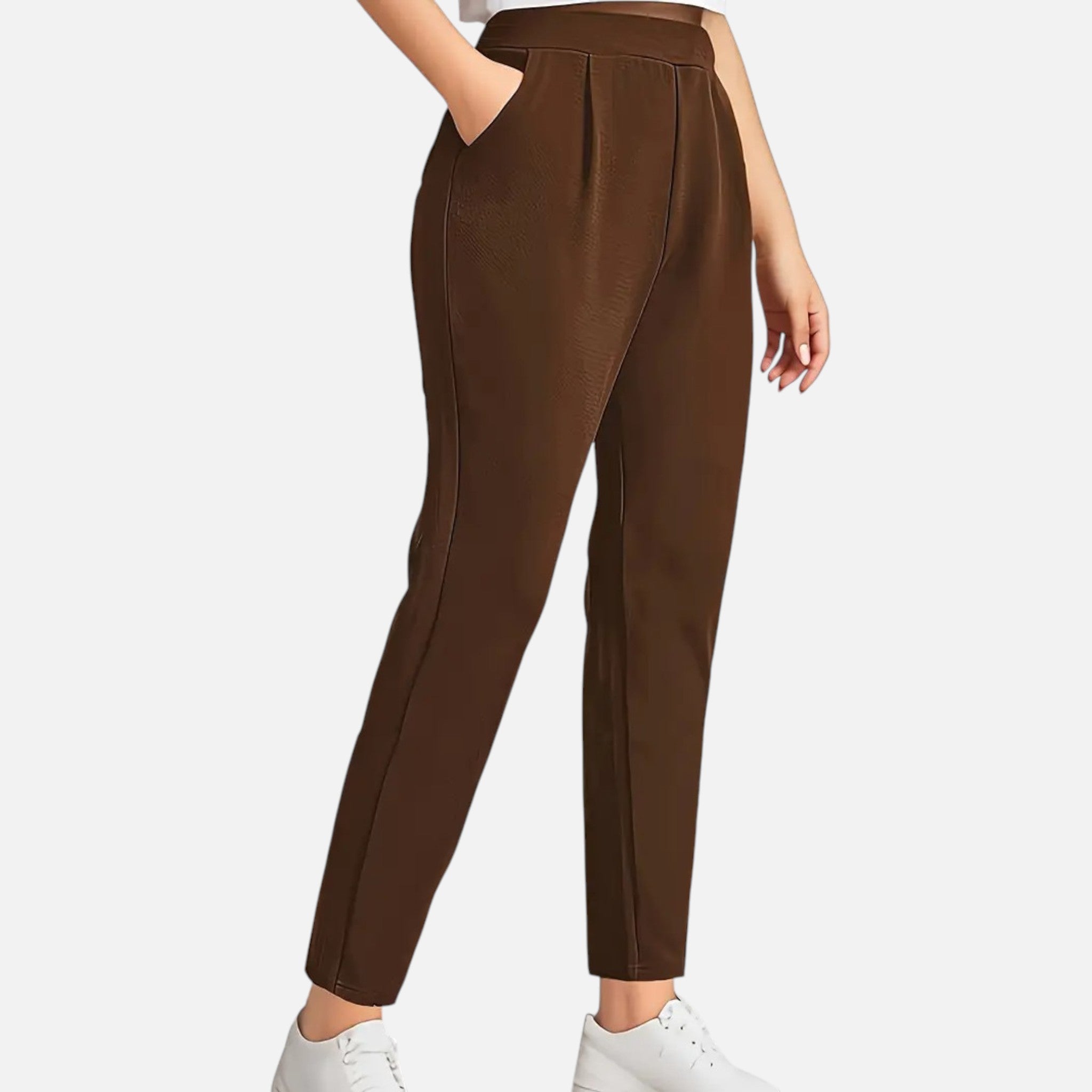 Ava | Women's Plus Size Knit Trousers With Pockets And Slim Fit | Everyday