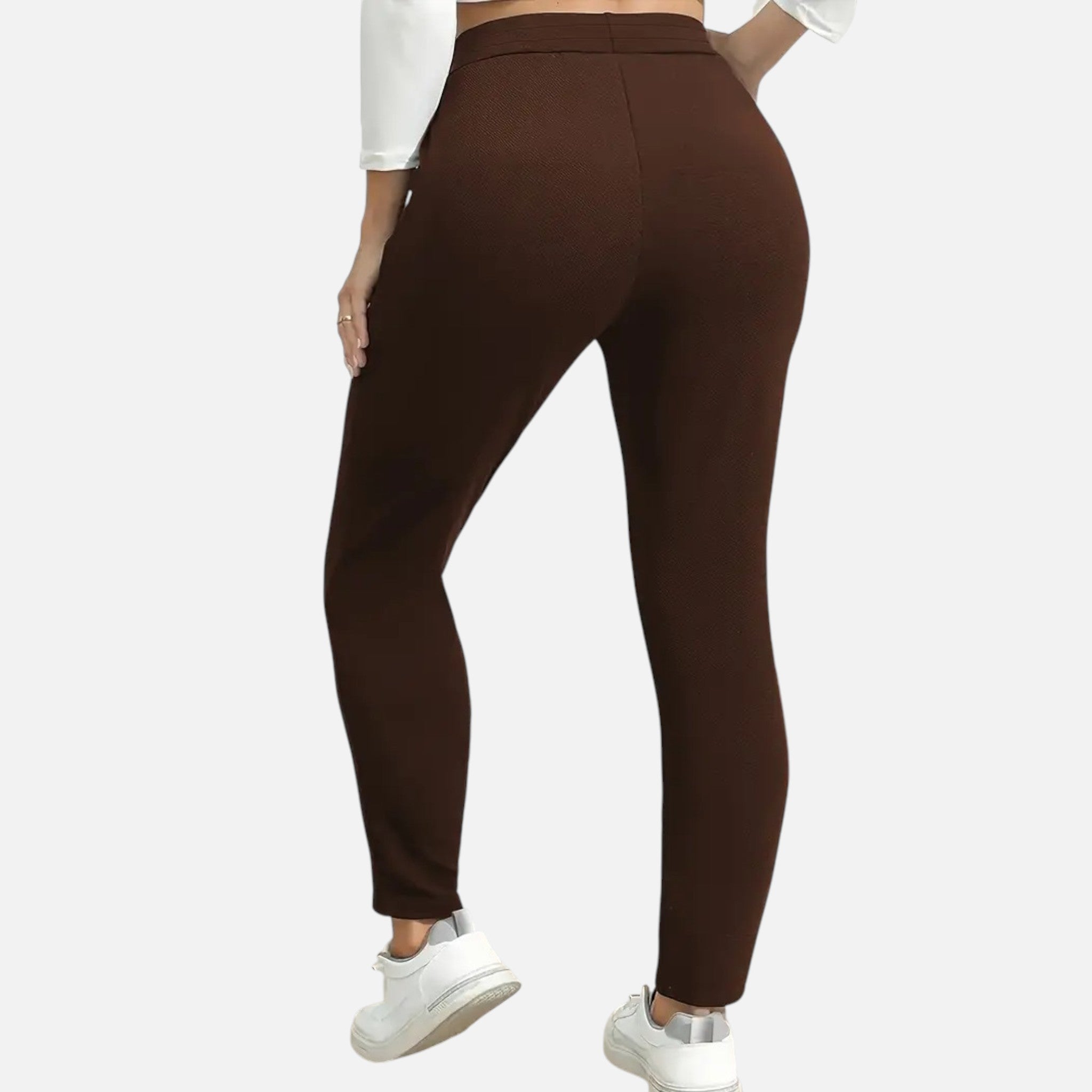 Ava | Women's Plus Size Knit Trousers With Pockets And Slim Fit | Everyday