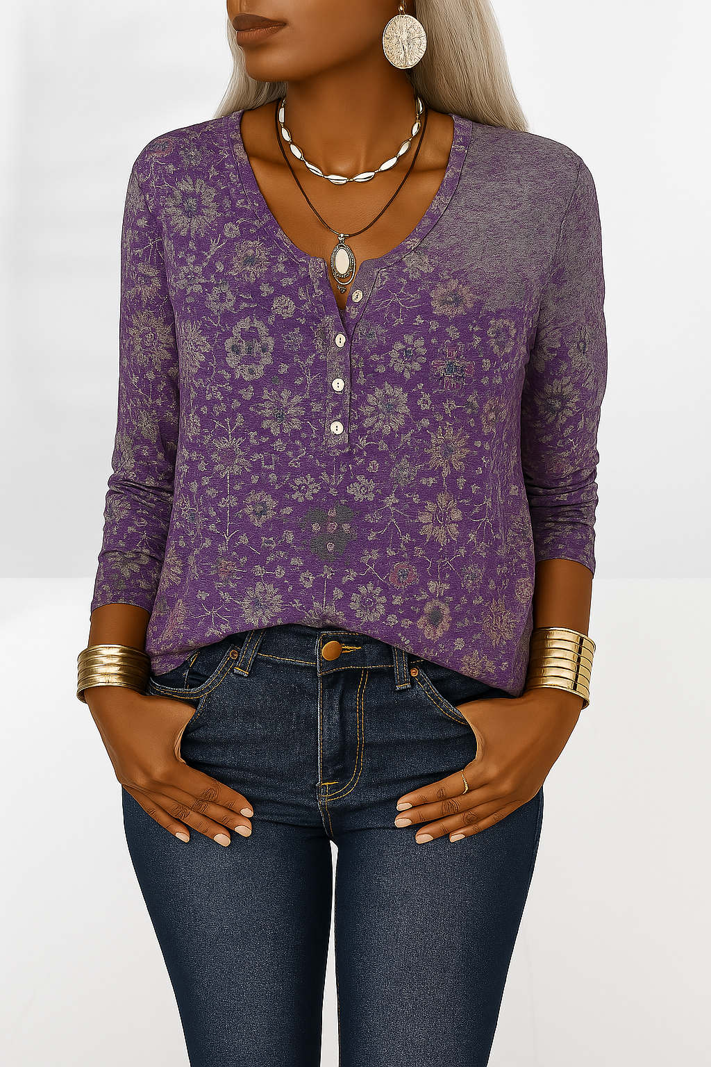 Linier | Women’s Boho Floral Blouse