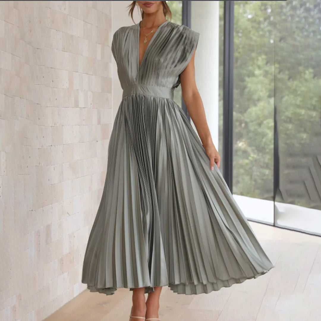Cassia | Women’s Graduation Dress With V-Neck And Ruffle Sleeves | Elegant