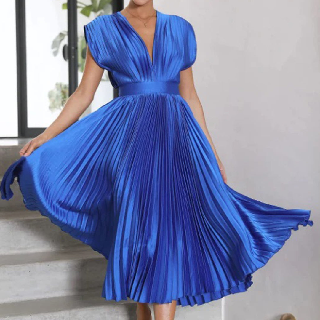Cassia | Women’s Graduation Dress With V-Neck And Ruffle Sleeves | Elegant