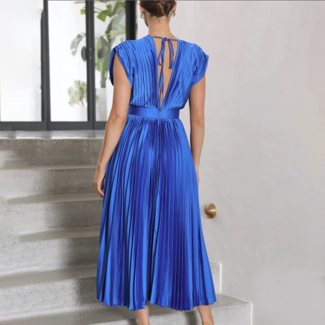 Cassia | Women’s Graduation Dress With V-Neck And Ruffle Sleeves | Elegant