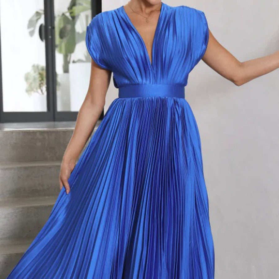 Cassia | Women’s Graduation Dress With V-Neck And Ruffle Sleeves | Elegant