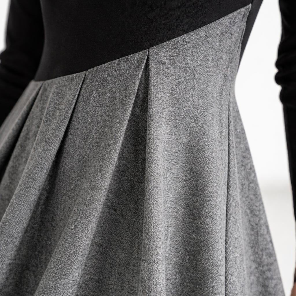 Clara | Women’s Formal Dress With Long Sleeves And Pleated Maxi Skirt | Elegant