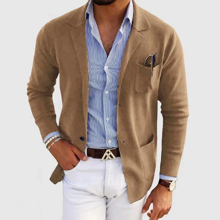Eldrin | Men’s Classic Knit Cardigan with Lapel Collar