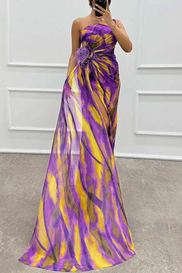 Elena | Women’s Graduation Dress With V-Neck And Puff Sleeves | Elegant