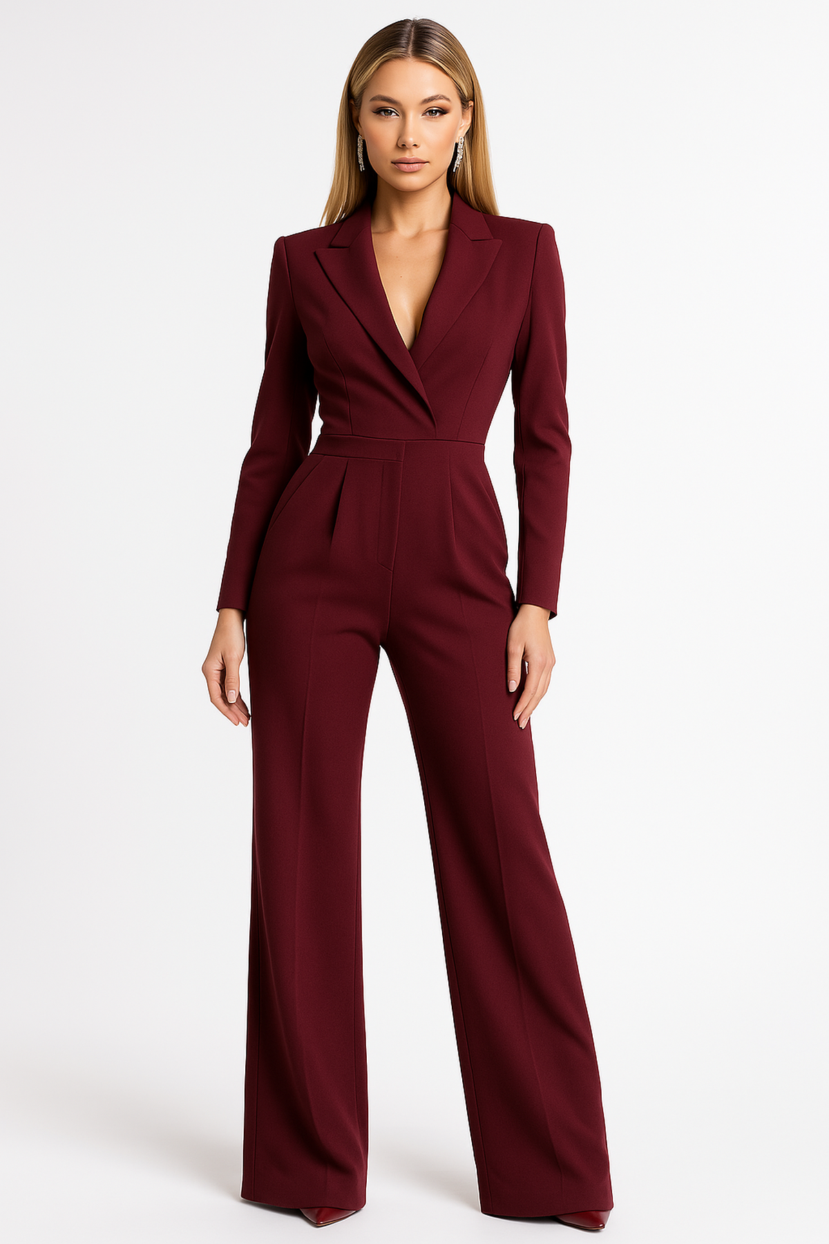 Elona | Women’s Wrap-Style Wide-Leg Jumpsuit
