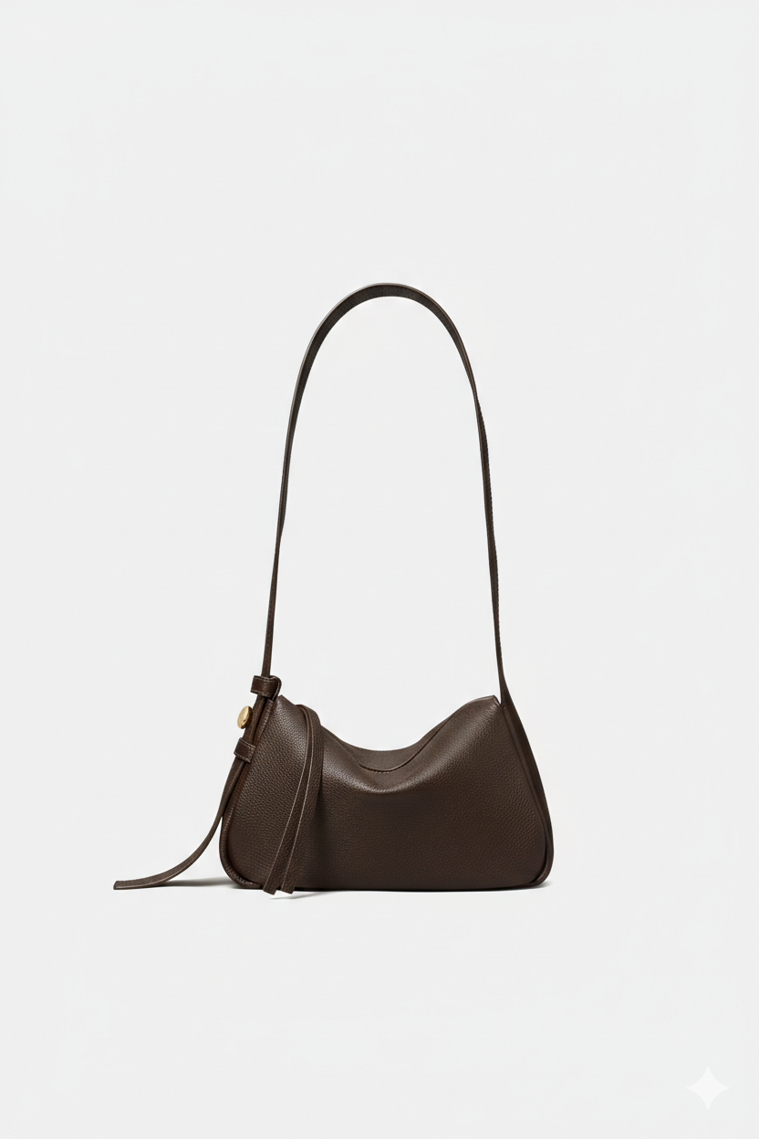 Emma | Women's Shoulder Bag With Knotted Handle And Golden Hardware | Chic