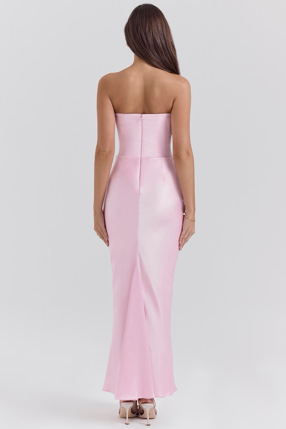 Hera | Women's Cocktail Dress With Strapless Satin Design And Elegant Draped Silhouette | Party