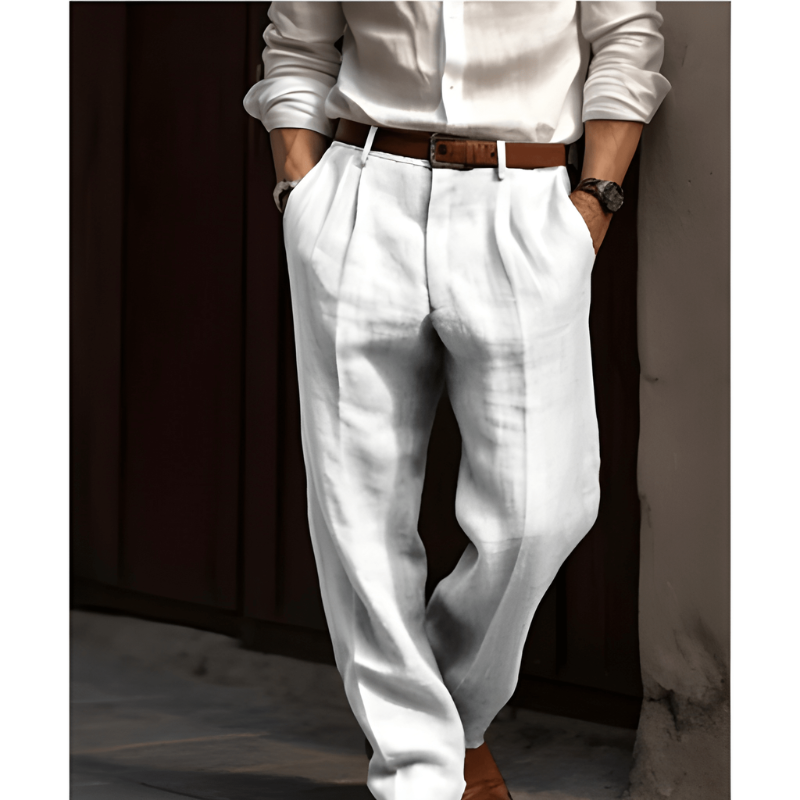 Ezo | Men’s Regular Fit Pleated Trousers