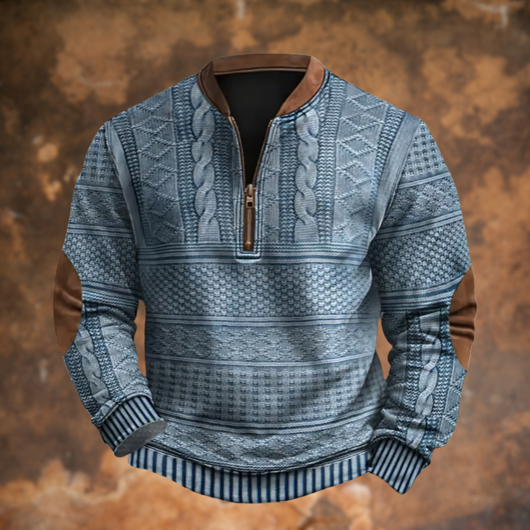 Kristan | Men’s Structured Half-Zip Knit Sweater