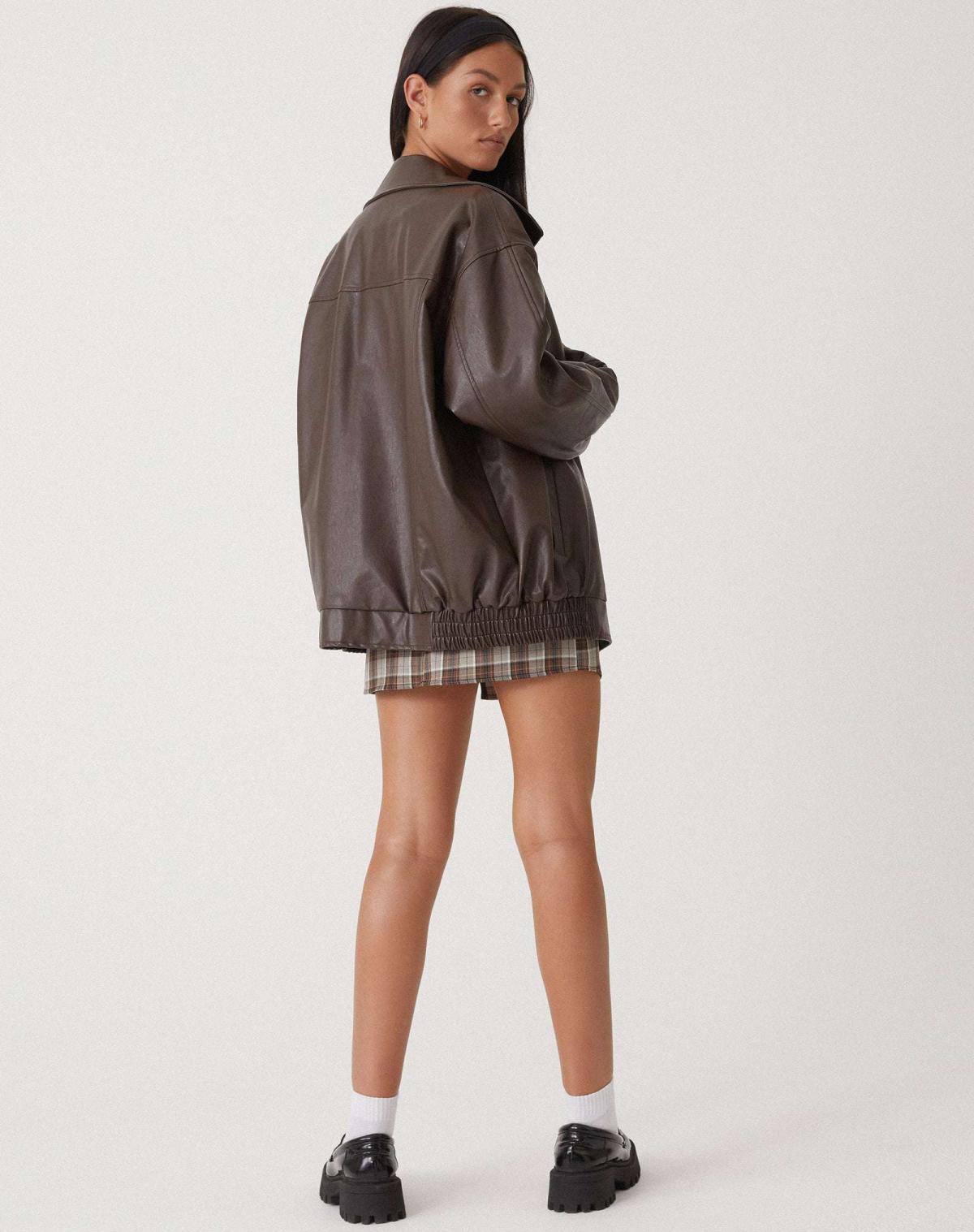 Relle | Women’s Oversized Faux Leather Jacket