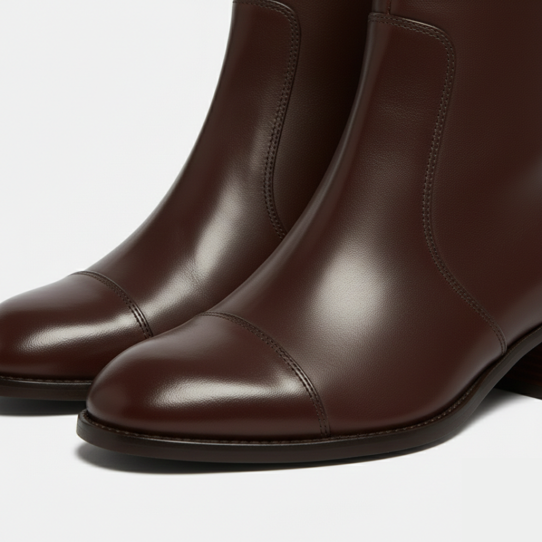Liora | Women's Ankle Boots With Pointed Toe And Block Heel | Elegant