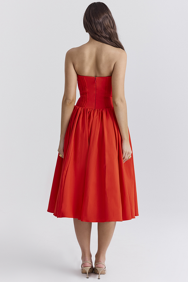 Lisa | Women Prom Dress With Strapless Corset And Pleated Hem | Chic