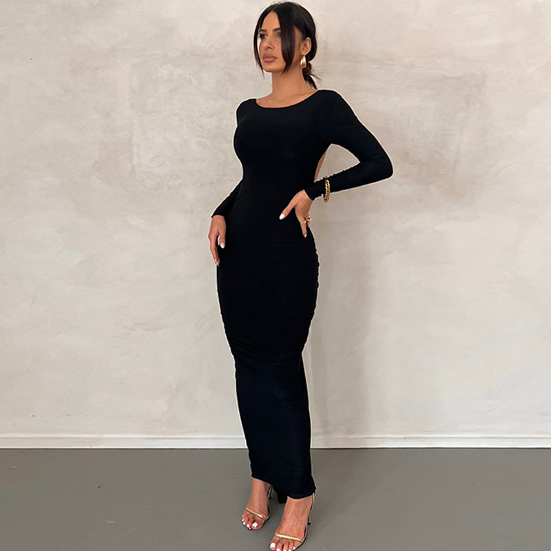 Luna | Satin Graduation Dress for Women | Elegant High-Slit Evening Gown