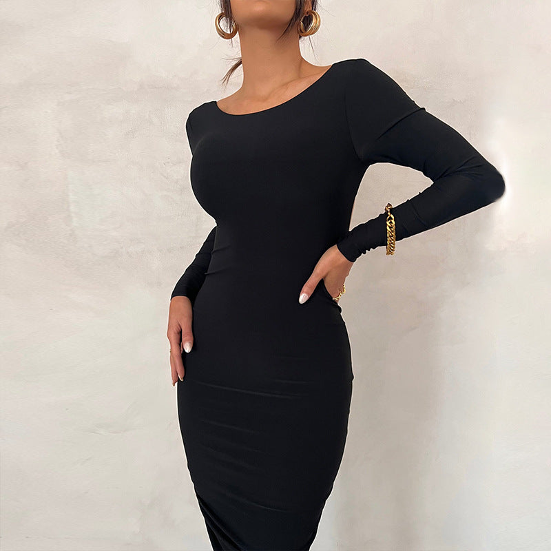 Luna | Satin Graduation Dress for Women | Elegant High-Slit Evening Gown