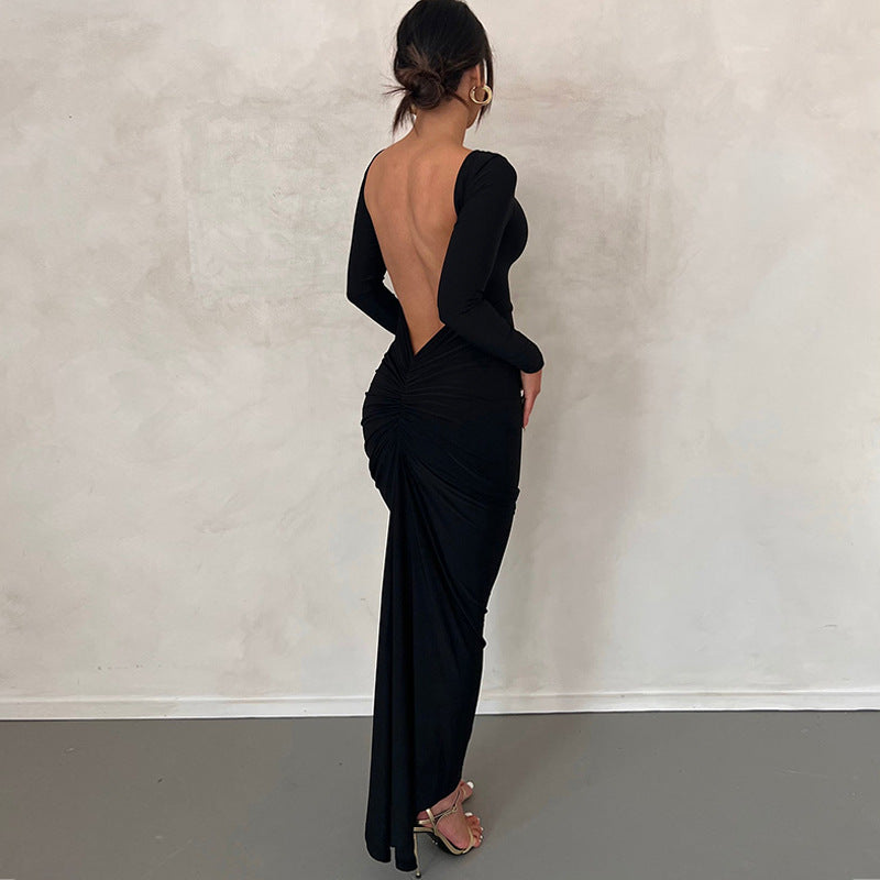 Luna | Satin Graduation Dress for Women | Elegant High-Slit Evening Gown