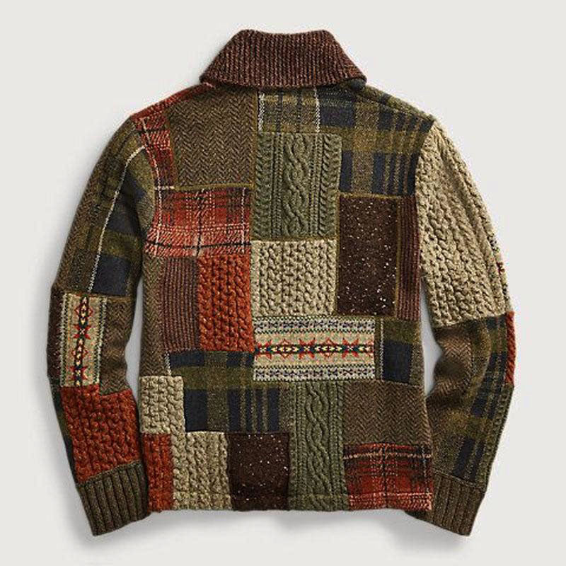 Cameron | Unisex Vintage Patchwork Cardigan