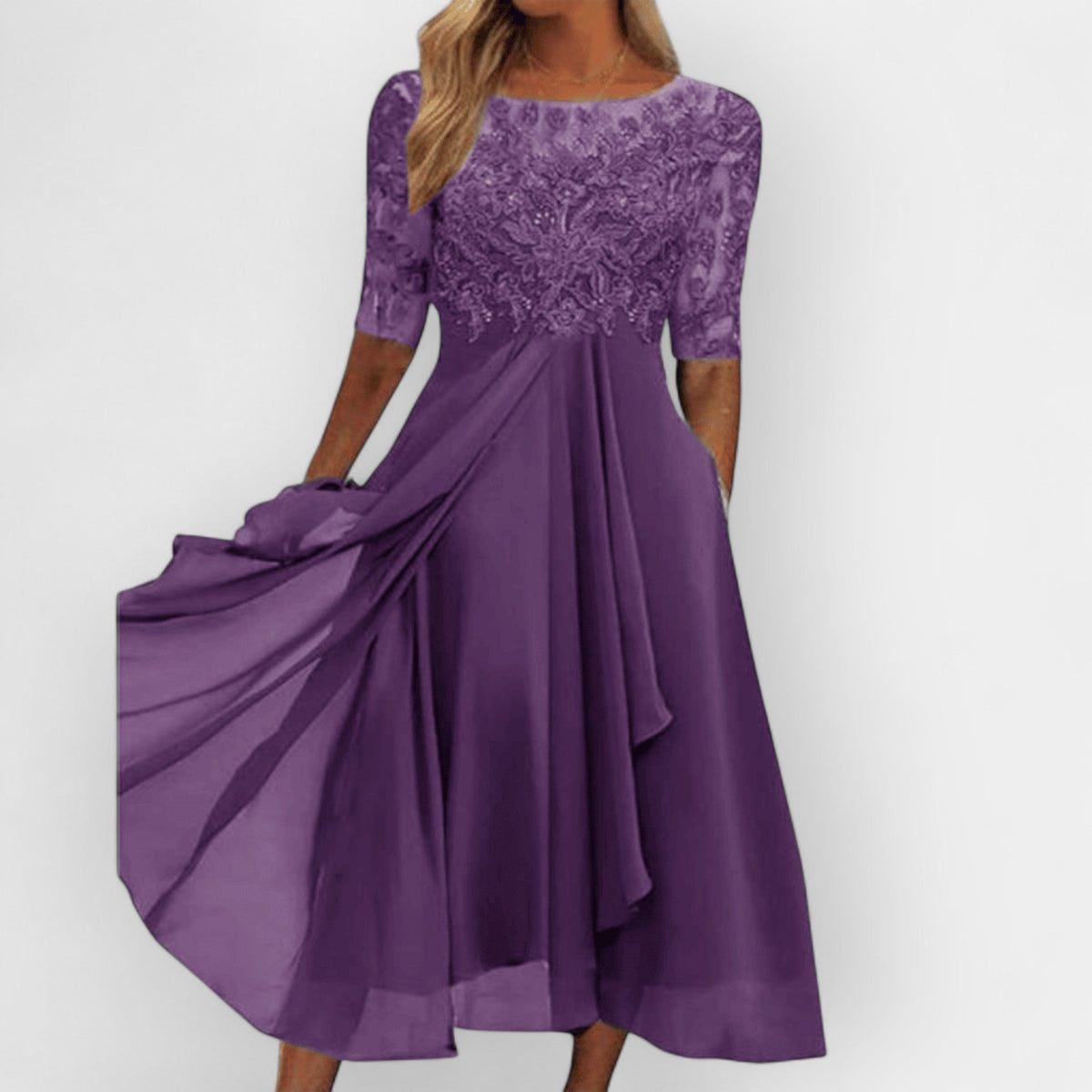 Chiara | Women’s Elegant A-Line Midi Dress