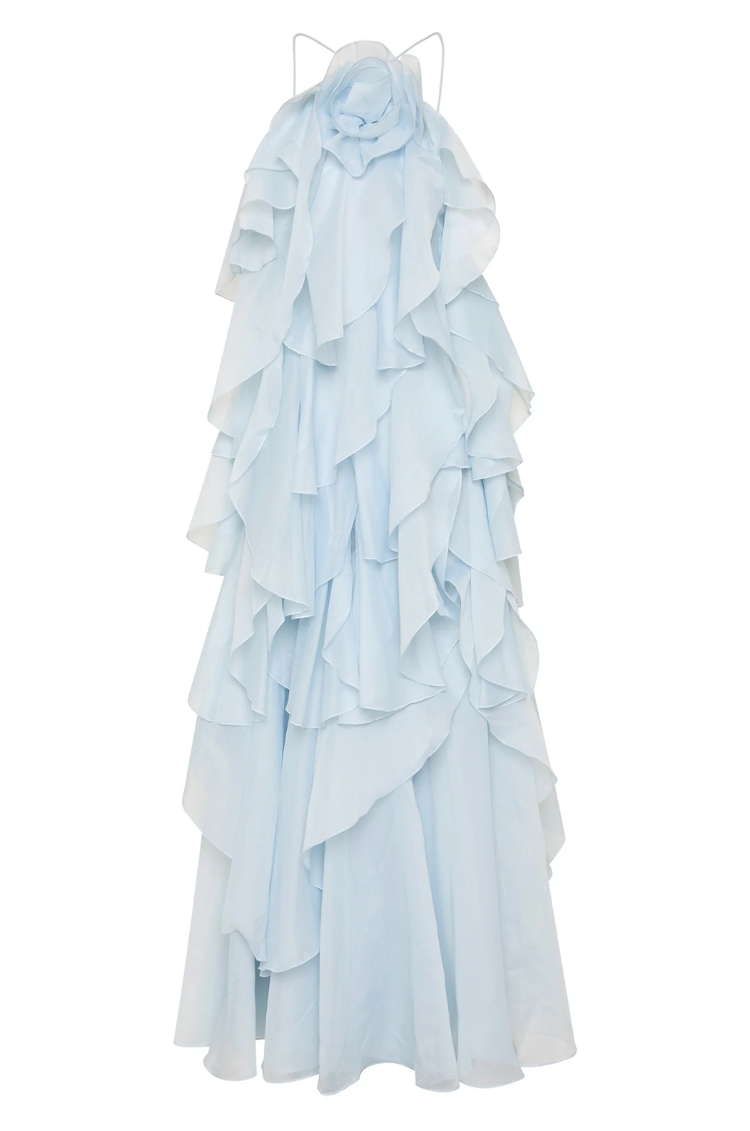 Nephele | Women's Cocktail Dress With Halter Neck And Layered Ruffle Maxi Silhouette | Elegant