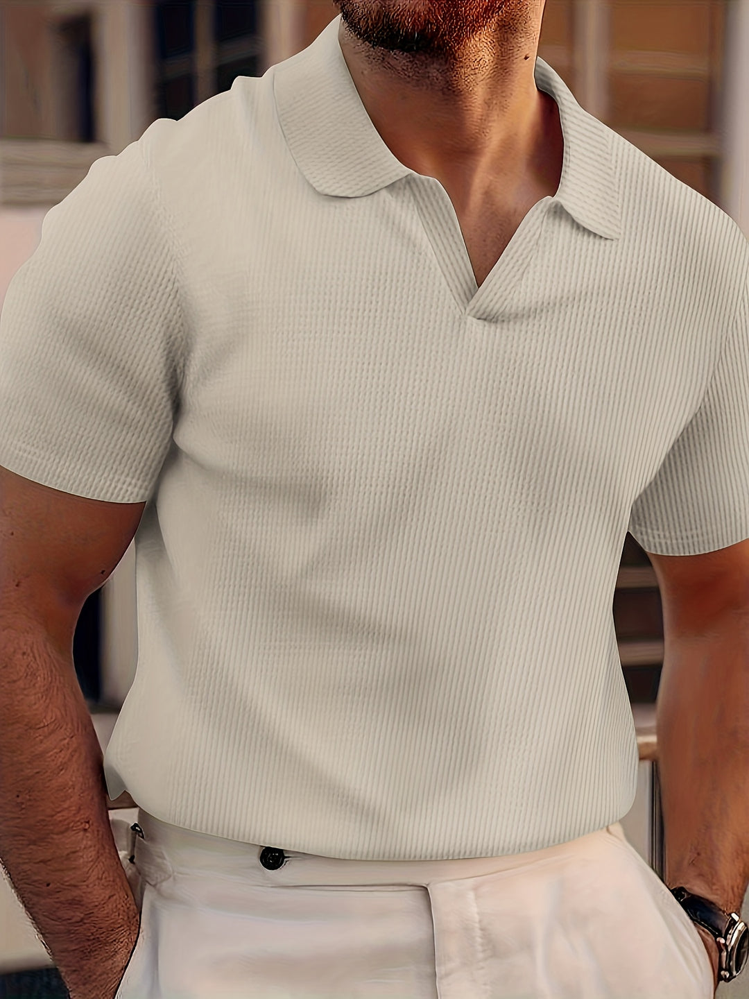 Norell | Men’s Textured Polo Shirt
