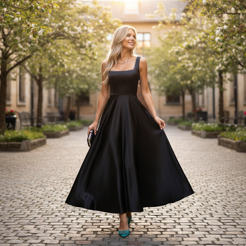 Patricia | Women Cocktail Dress With Lace Bodice And Flared Skirt | Party Style
