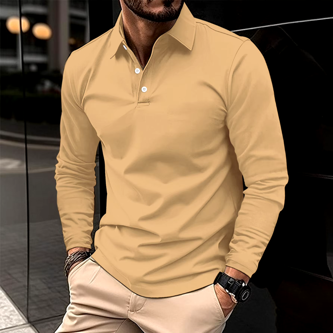 Sander | Men’s Classic Long Sleeve Polo Shirt