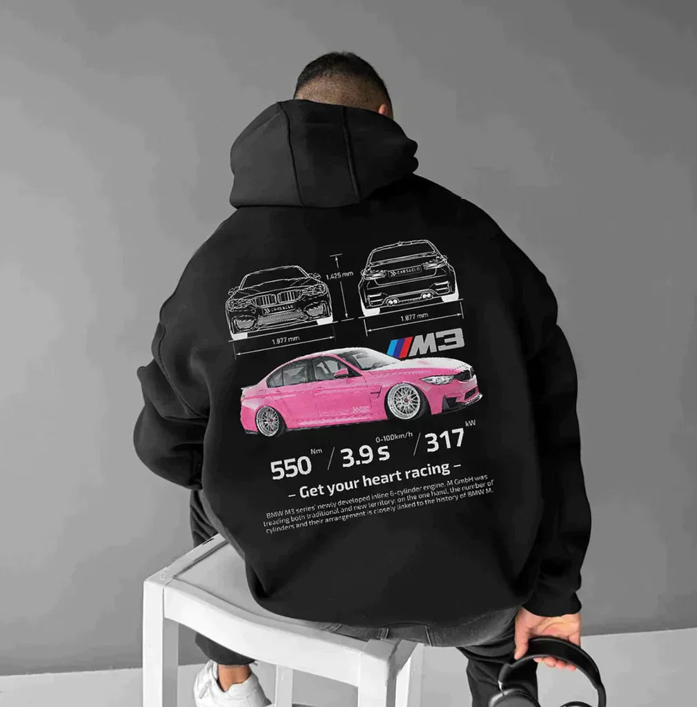 Vomo | Men’s Oversized Racing Zip Hoodie