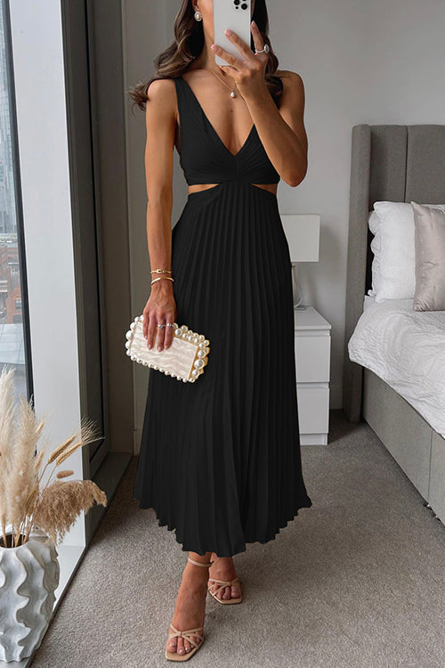 Rhiannon | Women's Sparkle Dress With V-Neckline And High Waist Design | Elegant