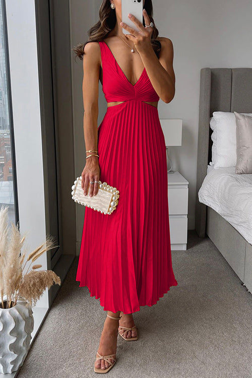 Rhiannon | Women's Sparkle Dress With V-Neckline And High Waist Design | Elegant