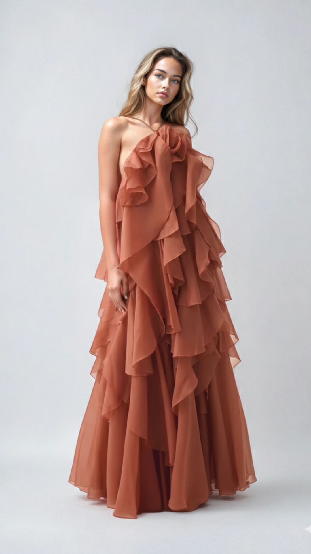 Sienna | Women's Graduation Dress With Strapless Neckline And Layered Ruffles| Elegance