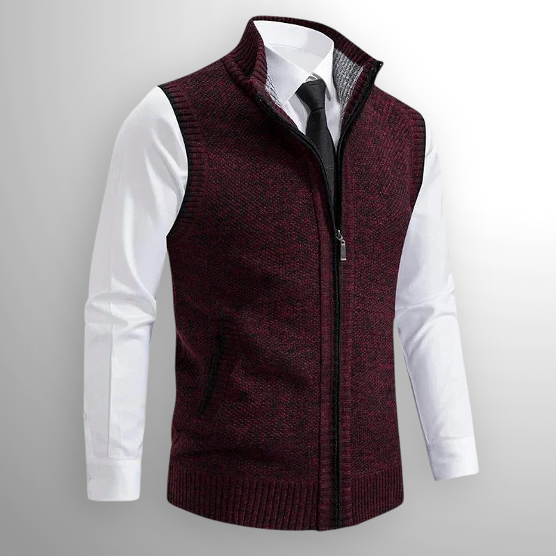 Frenio | Men’s Zip-Up Knit Vest