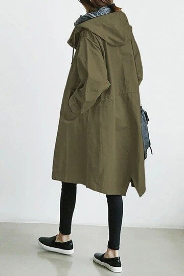 Marva | Women’s Hooded Button-Front Utility Jacket