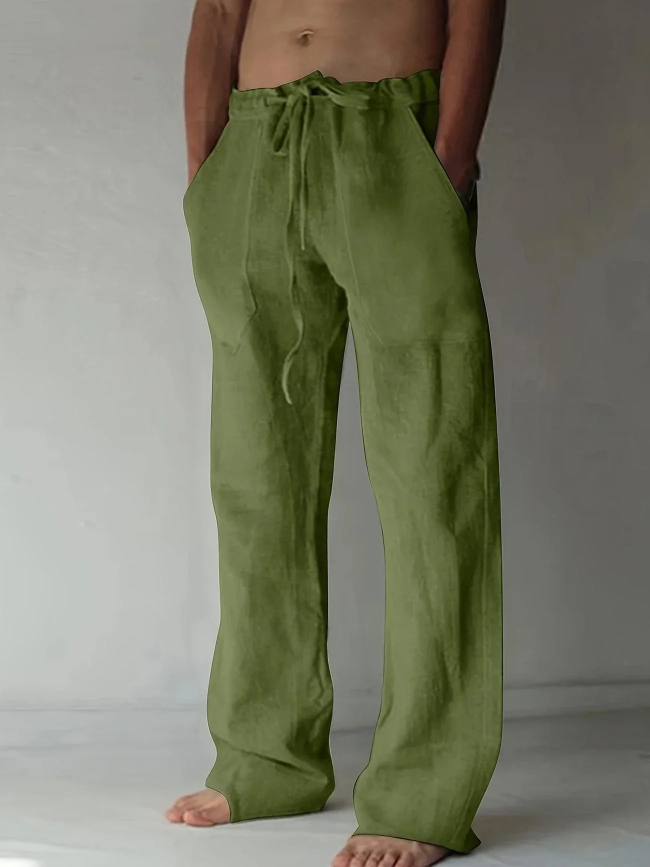 Veno | Men’s Linen Baggy Trousers