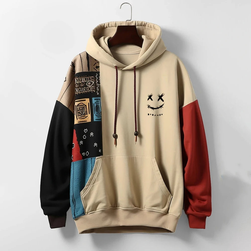 Colven | Men’s Vibrant Patterned Cotton-Blend Hoodie