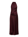 Abby | Women's Cocktail Dress With Halter Satin Design And Elegant Maxi Silhouette | Party
