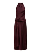 Abby | Women's Cocktail Dress With Halter Satin Design And Elegant Maxi Silhouette | Party