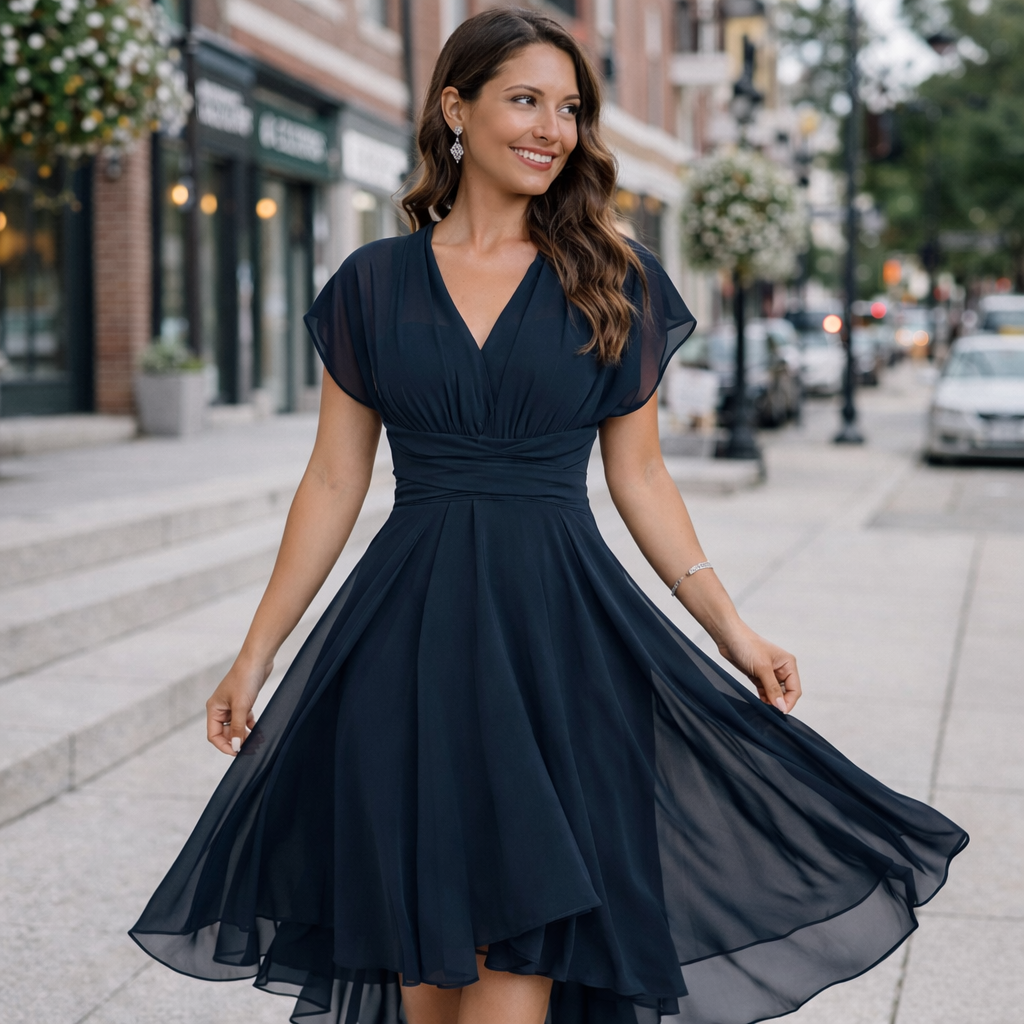 Aniela | Women Cocktail Dress With Lace Bodice And Satin Skirt | Party Style