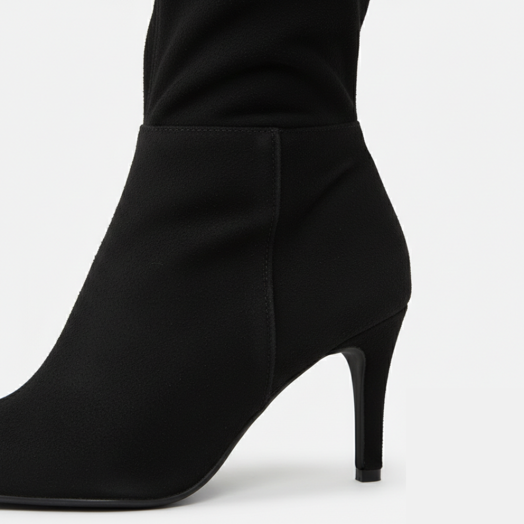 Aurielle | Women's Suede Over-the-Knee Boots With Block Heel | Glamorous