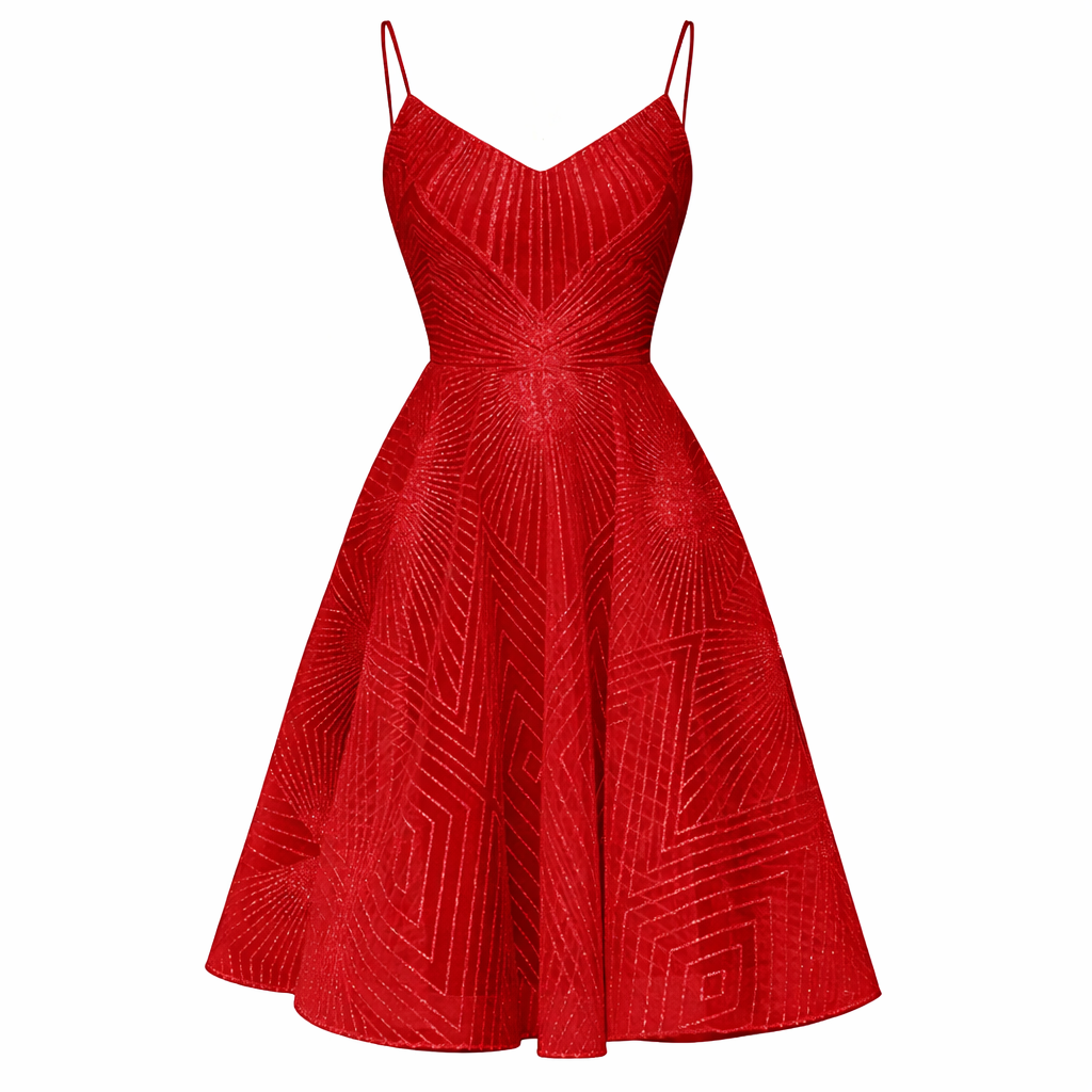 Belén | Women Cocktail Dress With Sequin Bodice And Satin Skirt | Evening Style