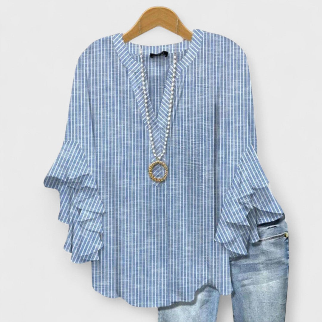 Gara | Women’s Floral V-Neck Blouse
