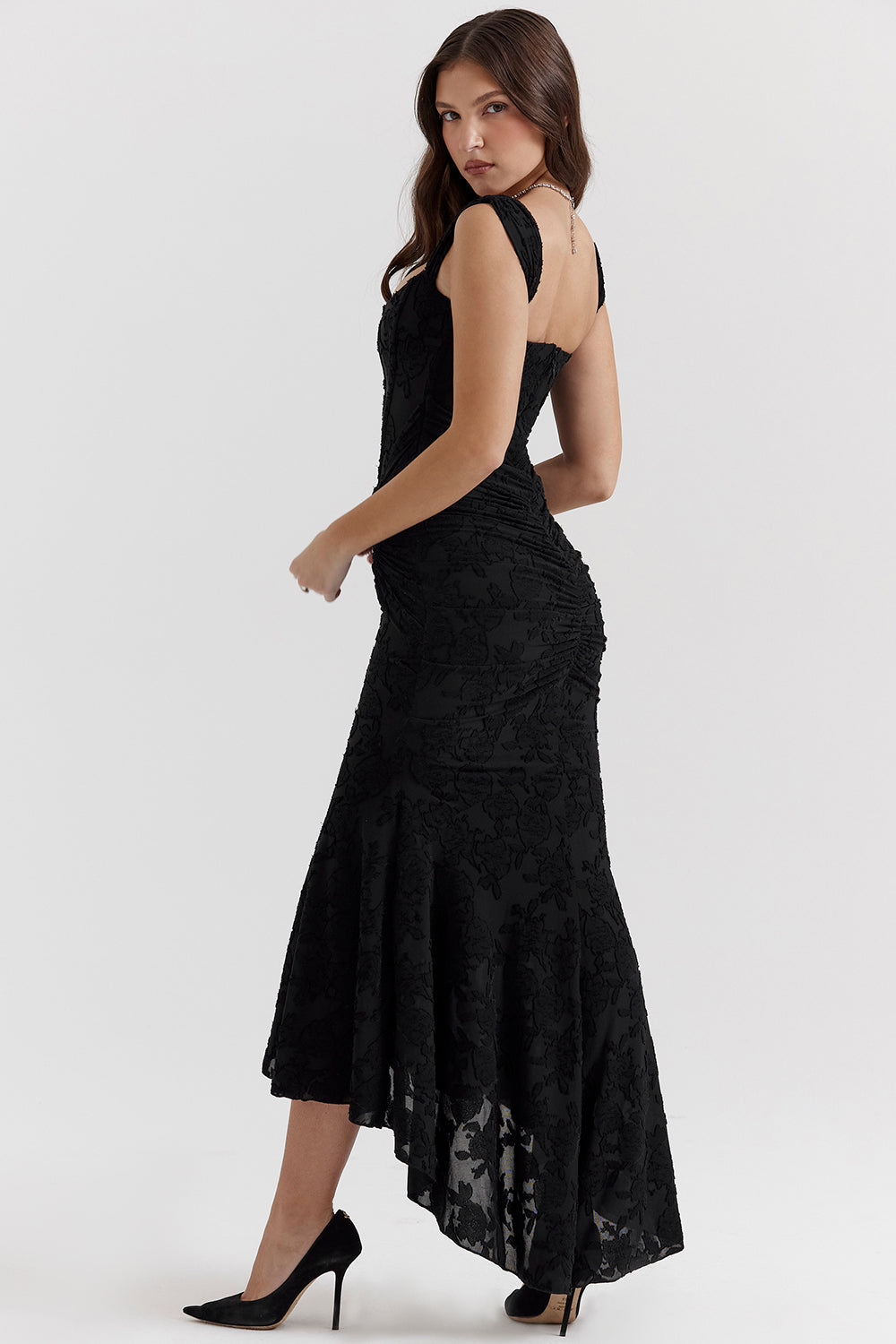 Boheme | Women's Cocktail Dress With Lace Bodycon Design And Ruched Waist Detail | Party
