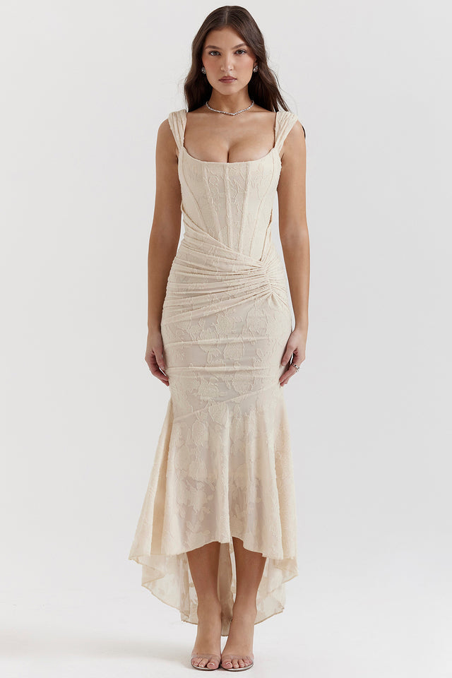 Boheme | Women's Cocktail Dress With Lace Bodycon Design And Ruched Waist Detail | Party