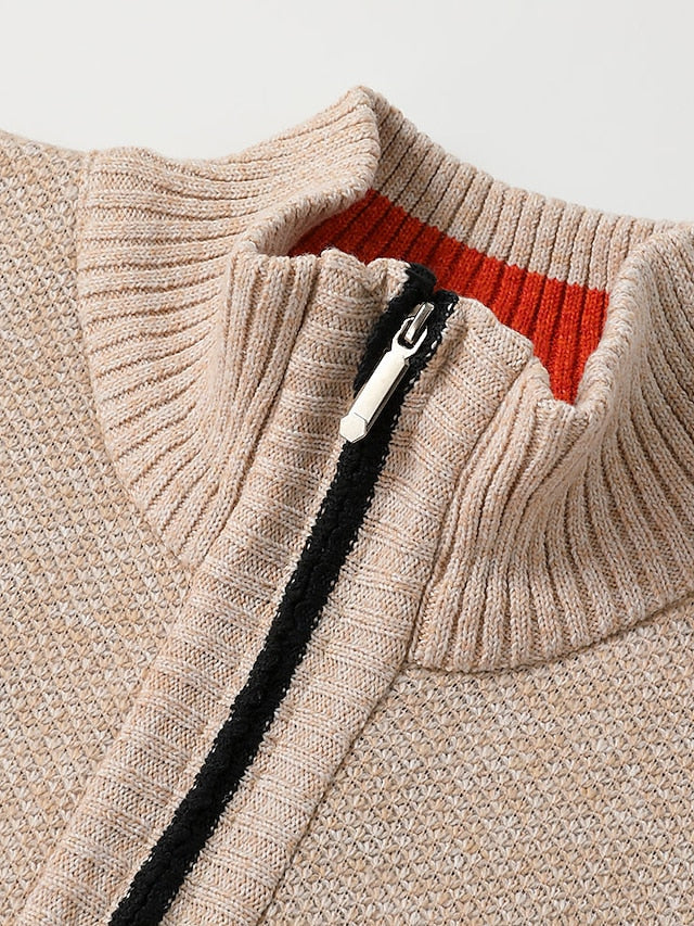Elvar | Men’s Zip-Up Knit Cardigan
