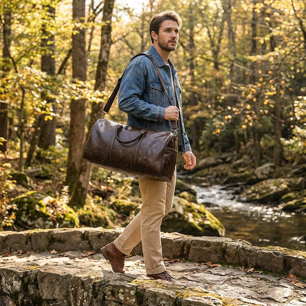 Carter | Unisex Duffel Bag With Reinforced Structure And Comfortable Long Straps | Modern