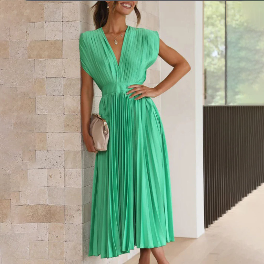 Cassia | Women’s Graduation Dress With V-Neck And Ruffle Sleeves | Elegant